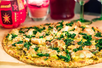 Healthy Tasty Paleo Pizza from Almond Flour, Romantic Evening