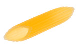 Fototapeta Młodzieżowe - yellow piece of macaroni isolated on white