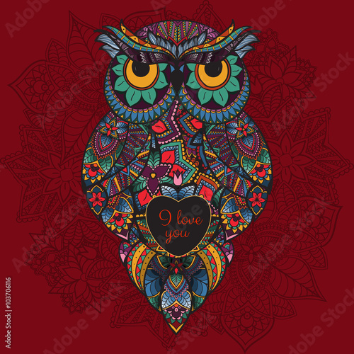 ilustracja-ozdobnych-sowa-ptak-zilustrowany-w-plemieniu-boho-sowa-z-miloscia-serce-na-walentynki