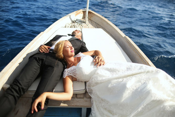 Gorgeous bride and groom