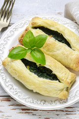 Poster - Souffle with spinach and eggs