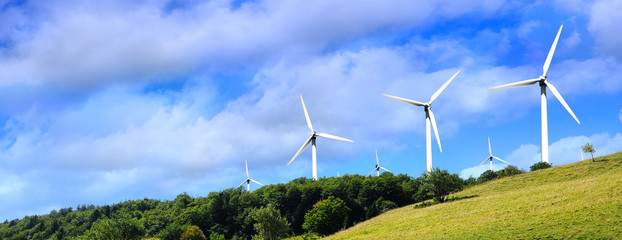 Wind power plant in the mountains