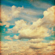 Sky and clouds in vintage style