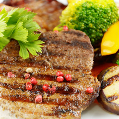 Wall Mural - Delicious grilled beef steakes