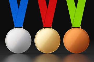 Aufkleber - Gold, Silver and Bronze Medals