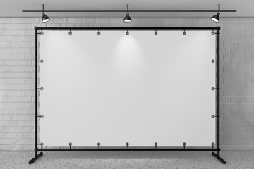 Poster - Blank Flag Banner with lights