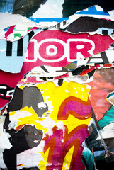 Poster - Random background collage paper typography texture on wall