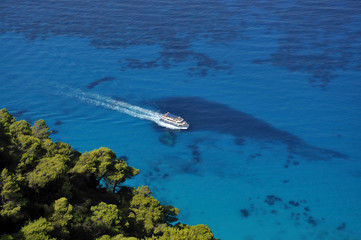 Sailing in the blue Ionian sea