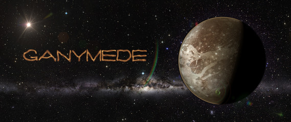 Wall Mural - ganimede in outer space.