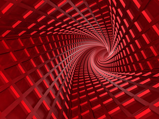 Wall Mural - red tunnel abstract architecture background