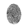 Realistic fingerprint isolated on a white background