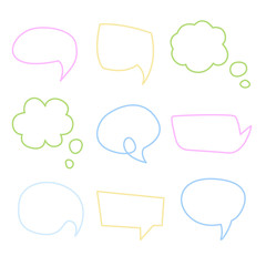 Wall Mural - Speech Bubble. Handdrawn Vector Set