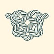 Decorative heart knot made of rope