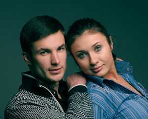 Wall Mural - Portrait of a young couple