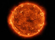 Powerful Sun in space