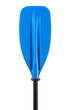 Close up of blue plastic boat paddle