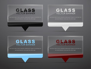 Poster - Glass banners with quote bubble