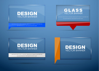 Poster - Glass banners with quote bubble