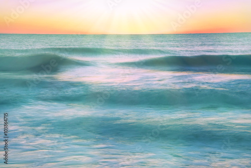Fotografia, Obraz Sunrise at the Atlantic Ocean in Myrtle Beach South Carolina USA
