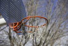 Orange Basketball Hoop In The Park