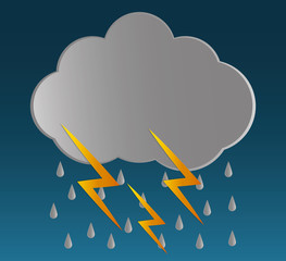 Sticker - Rain icon design