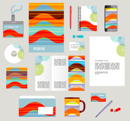 Wall Mural - corporate style business templates. set of modern abstract graph