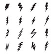 Lightning bolt icon. Vector illustration