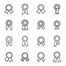 Rosette Icons. Vector Illustration