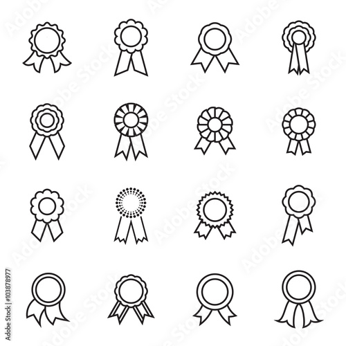 Fotografía Rosette icons. Vector illustration