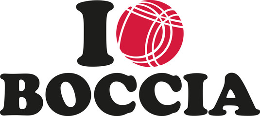 Wall Mural - I love Boccia with ball