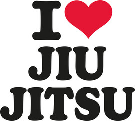 Sticker - I love jiu jitsu