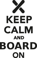 Sticker - Keep calm and board on snowboard