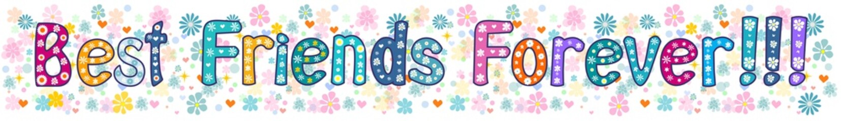 best friends forever - banner. vector
