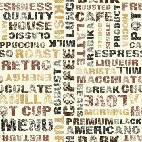 Plakat na zamówienie coffee vector pattern