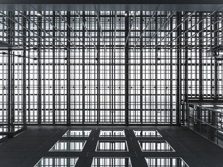 Aufkleber - Modern Architecture details Metal Frame Construction pattern