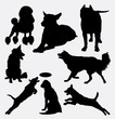 Dog pet animal silhouette 14. Good use for symbol, logo, web icon, mascot, sign, sticker design, or any design you wany. Easy to use.
