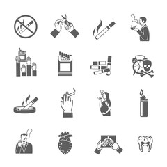 Poster - Smoking Icons Set