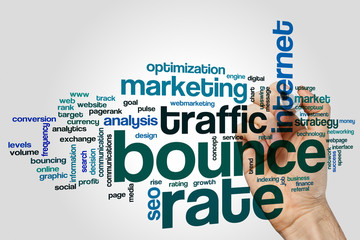 Sticker - Bounce rate word cloud