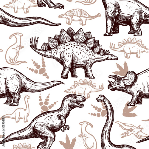 Stoffe zum Nähen Dinosaurier-Fußspuren Musterdesign Zweifarben-doodle