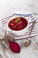 Poster - Delicious ukrainian borsch soup