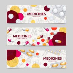 Sticker - Pills Banner Set