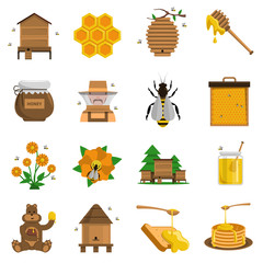 Wall Mural - Honey Icons Set 