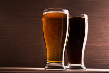 Two glasses of beer