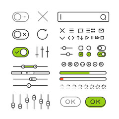 Aufkleber - different style trendy interface vector elements and pictograms