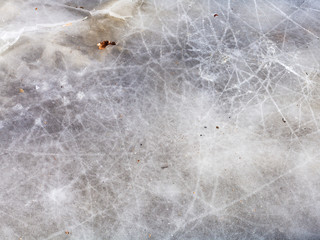 Poster - natural ice surface in cold winter day