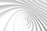Fototapeta Do przedpokoju - 3d White Abstract Circular Background