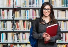 Young Student In A Library