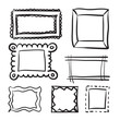 © tasamaya - Hand drawn frame set vector icons illustration .
