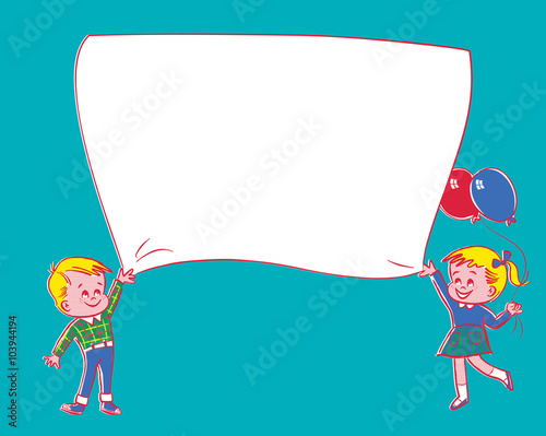 Retro Advertising Style Pen And Ink Vector Line Drawing Of Little
