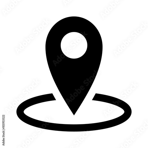 Fotografía Map marker location on map flat icon for apps and websites